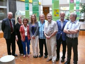 Von links nach rechts: Roland Streicher, Fr. Pricci, Irmgard Steinberger, Christina Langenstein, Hariolf Schupp, Edgar Fetschele, Roland Paul, Ottmar Schwarz