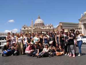 Schülerinnen und Schüler der Berufsschulklassen auf Abschlussfahrt in Rom